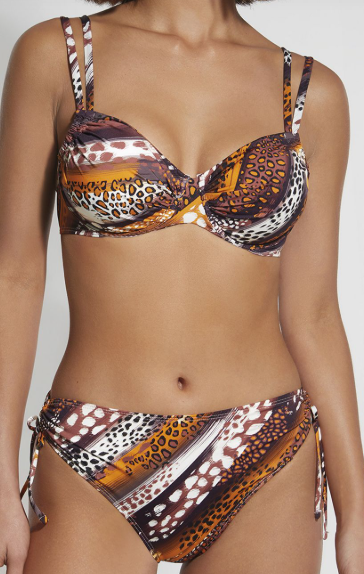 Docor maillot de bain marron à motifs