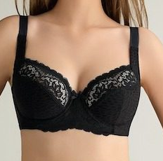 Piege soutien gorge chrystal noir du 85B au 110E