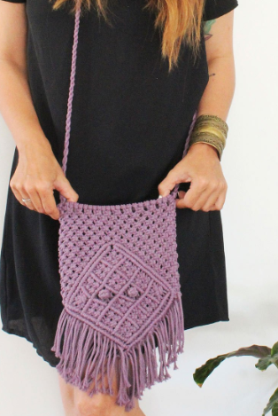 Sac bandoulière en macramé
