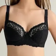 Piege soutien gorge chrystal noir du 85B au 110E