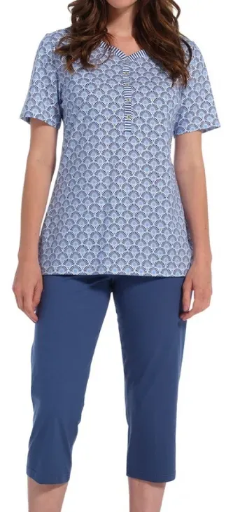 Pyjama pantacourt bleu du 46 au 54