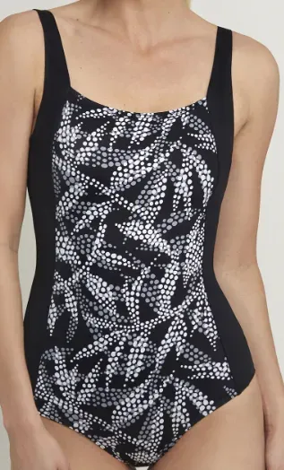 Docor Maillot piscine 1 pièce noir et blanc