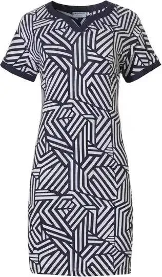 Robe soleil manche courte motifs