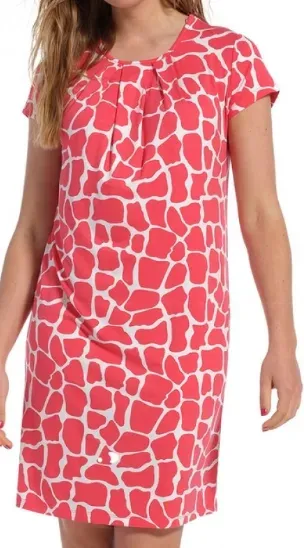 Robe de plage bicolor blanche et rose du 36 au 48