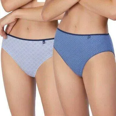 Pack Duo de culotte avet bleu à motif