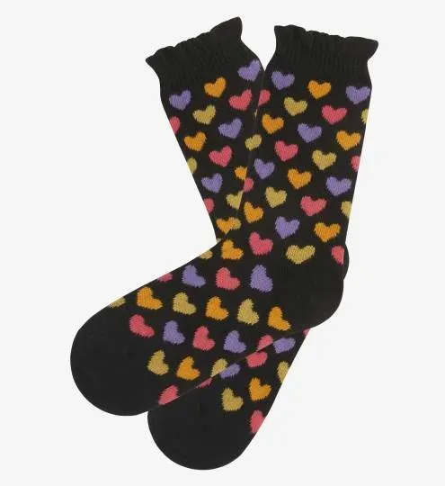 Chaussette All Over Coeur