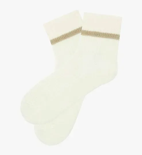Chaussette avec revers fantaisie