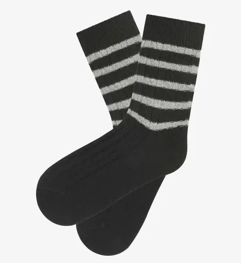 Chaussette Torsade Et Rayure