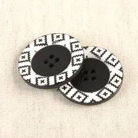 Gros bouton à motif