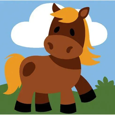 Kit canevas pour enfant cheval