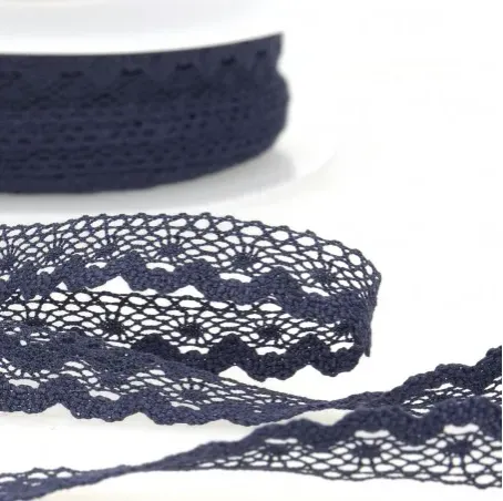 dentelle coton marine