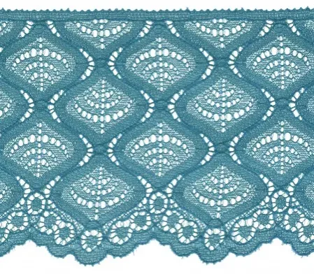 dentelle elastique bleu canard