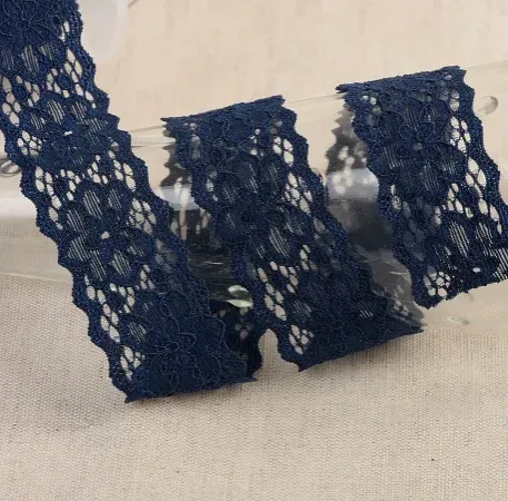 dentelle élastique marine