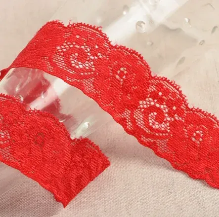 dentelle élastique rouge