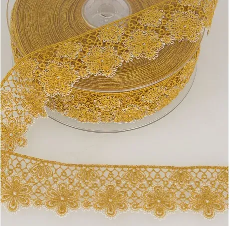 dentelle fleurs bicolor