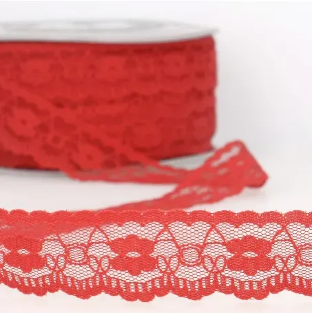 dentelle rouge 25mm