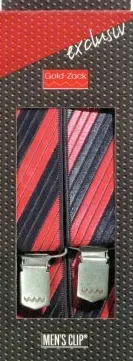 Bretelle bicolor noir et rouge Homme